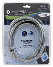 Vivaflex Σπιράλ Ντουζ Inox 150cm Ασημί Viospiral