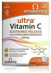 Ultra Vitamin C Sustained Release with Citrus Bioflavonoids Βιταμίνη για Ενέργεια & Ανοσοποιητικό 500mg 60 κάψουλες Vitabiotics