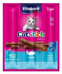 Cat Classic Λιχουδιές σε Stick με Σολομό Σνακ με Σολομό 3τμχ για Ενήλικες Γάτες 1τμχ 18gr Vitakraft
