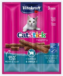 Cat Mini Λιχουδιές σε Stick με Γλώσσα & Ω3 3τμχ για Ενήλικες Γάτες 1τμχ 18gr Vitakraft