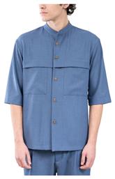 Ανδρικό Πουκάμισο Overshirt Σιελ Vittorio Artist
