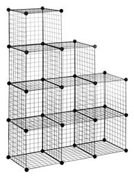 Βιβλιοθήκες 9τμχ 35x35x35εκ. Μαύρες - HomCom