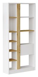 Βιβλιοθήκη Bexley 75.6x25x160εκ. Λευκό/φυσικό - ArteLibre