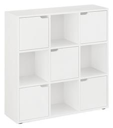Βιβλιοθήκη Bookel 88.5x27.5x89.3εκ. Λευκή Απόχρωση - Pakketo