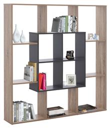Βιβλιοθήκη Brody 136x22x136εκ. Φυσικό - Γκρι - HomeMarkt