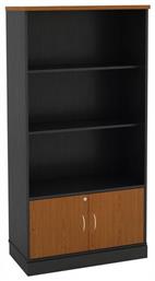 Βιβλιοθήκη Dark Grey - Cherry 80x40x172cm - Woodwell