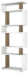 Βιβλιοθήκη Καρυδί / Λευκό 60x19.5x165cm - HomeMarkt
