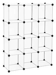 Βιβλιοθήκη Λευκή 93x31x123εκ. Songmics