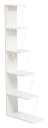 Βιβλιοθήκη Mini Tars 50x22x150εκ. Λευκό - Pakketo