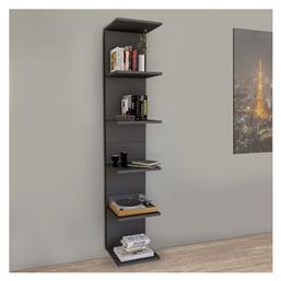 Βιβλιοθήκη Ogden 34.5x30x180εκ. Ανθρακί - Megapap