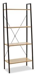 Βιβλιοθήκη Ramon 60x23x145.5εκ. Φυσικό - Μαύρο - Pakketo