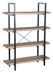 Βιβλιοθήκη Urban Φυσικό Μαύρο 105x32x140εκ. Liberta