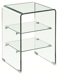Βοηθητικό Τραπεζάκι Glasser 40x40x60cm Διάφανο - Woodwell