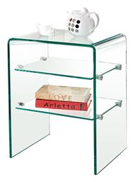 Βοηθητικό Τραπεζάκι Glasser 50x40x58cm Διάφανο - Woodwell