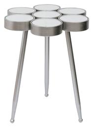 Βοηθητικό Τραπεζάκι Μ50xΠ50xΥ60εκ. Ασημί - Zen Collection