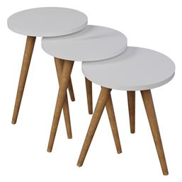 Βοηθητικό Τραπεζάκι Perjene 36.5x36.5x51cm Λευκή - Pakketo