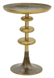 Βοηθητικό Τραπεζάκι Trego I 39x39x55cm Χρυσό-Μαύρο - Inart