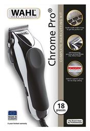 Wahl Chrome Pro Επαγγελματική Κουρευτική Μηχανή Ρεύματος Ασημί 79524-216 - Wahl Professional