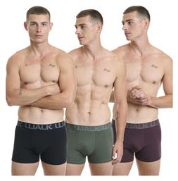 Ανδρικά Μποξεράκια 3Pack Μαύρο-Χακί-Μπορντό Walk