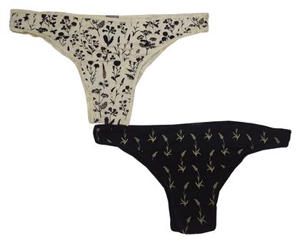 Bamboo Γυναικεία Brazil 2Pack Εκρού/Μαύρο Εμπριμέ Walk