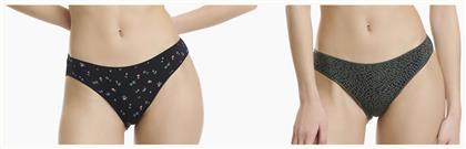 Bamboo Γυναικεία Slip 2Pack Μαύρο/χακί Walk