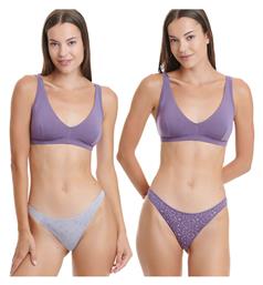Bamboo Βαμβακερά Γυναικεία String 2Pack Πολύχρωμο Walk