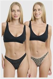 Γυναικεία String 2Pack Μαύρο-μπεζ Walk