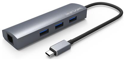 UH3031GC USB 3.0 Hub 3 Θυρών με σύνδεση USB-C / Ethernet Γκρι Wavlink