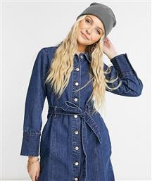 Wednesday's Girl belted mini dress in denim-Blue από το Asos