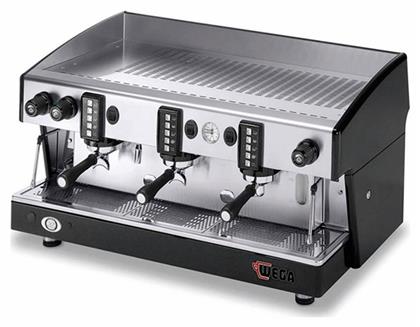 Atlas W01 EVD Metallic Black Επαγγελματική Μηχανή Espresso με 3 Group Π98xΒ57xΥ52cm Wega