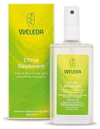 Citrus Φυσικό Αποσμητικό 24h σε Spray Χωρίς Αλουμίνιο 100ml Weleda