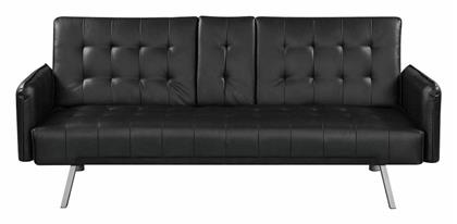 Wells Τριθέσιος Καναπές Κρεβάτι 188x82x80εκ. Μαύρος - Woodwell