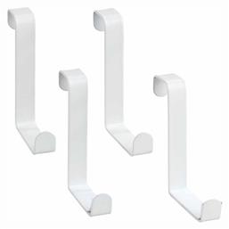 Κρεμάστρα Πόρτας Μεταλλική Μονής Θέσης 8x6x6εκ. 4τμχ Wenko