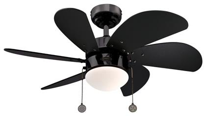 Turbo Swirl Ανεμιστήρας Οροφής 76cm με Φως Μαύρος Westinghouse