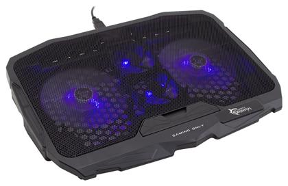 Ice Warrior Cooling Pad για Laptop έως 17.3'' με 4 Ανεμιστήρες και Φωτισμό White Shark