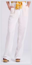 Wide Leg Linen Blend Παντελόνα Με Μονή Πιέτα - Funky Buddha