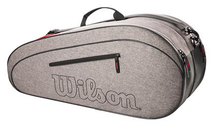 Team 6-Pack Τσάντα Ώμου / Χειρός Τένις 6 Ρακετών Γκρι Wilson