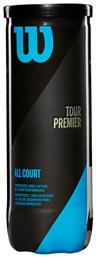 Tour Premier All Court Μπαλάκια Τένις για Τουρνουά 3τμχ Wilson