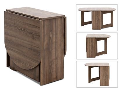 Winslet Τραπεζαρίας Επεκτεινόμενο Καρυδί 117+80x80x76εκ. Megapap