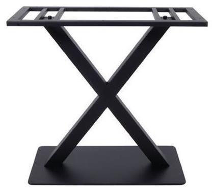 Ferro Βάση Τραπεζιού από Ανοξείδωτο Ατσάλι σε Μαύρο Χρώμα 70x40x72cm Ε061 Woodwell