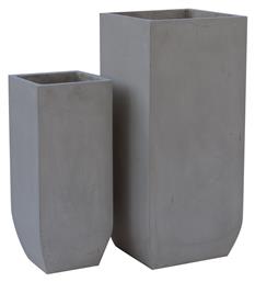 Flower Pot 1 Set 2 Γλάστρες Cement Grey Woodwell