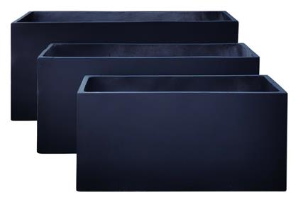 Flower Pot-12 Set 3 σε χρώμα Σκούρο Γκρι Woodwell