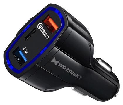 Wozinsky Φορτιστής Αυτοκινήτου με Θύρες 2xUSB-A 1xType-C - OEM