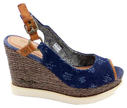 Kelly Vintage Καλοκαιρινές Γυναικείες Πλατφόρμες Ψηλές σε Navy Μπλε Χρώμα Wrangler