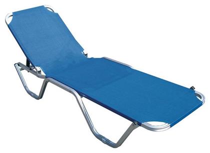 Ξαπλώστρα Αλουμινίου Adel με Ύφασμα Textilene Blue 193x59.5x30εκ. Zita Plus