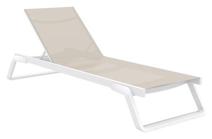 Ξαπλώστρα Αλουμινίου Tropic Λευκή / Taupe 210x72x31εκ. Siesta Exclusive