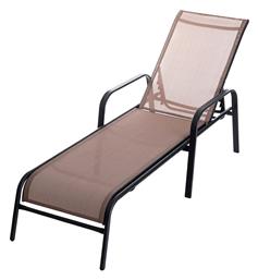 Ξαπλώστρα Μεταλλική Tetiaroa με Ύφασμα Textilene Καφέ 185x65x33εκ. ArteLibre