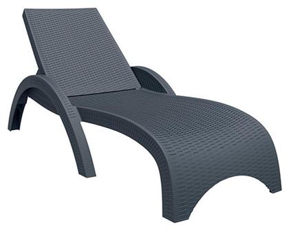 Ξαπλώστρα Πλαστική Fiji με Ρόδες 187x73x44εκ. Siesta Exclusive