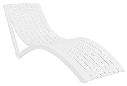 Ξαπλώστρα Πλαστική Σλιμ White 180x70x72εκ. Zita Plus