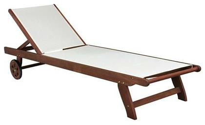 Ξαπλώστρα Ξύλινη Cricket με Ύφασμα Textilene 195x66x30εκ. Woodwell
